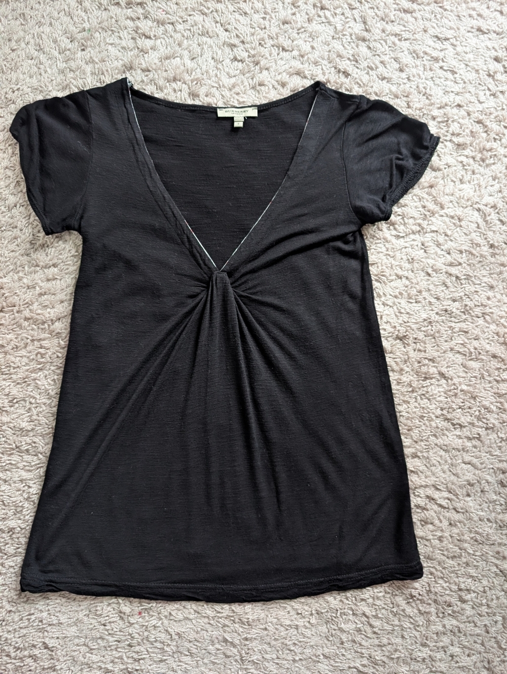 Vintage Burberry London Y2K Twist-Front Top - Picture 6 of 13